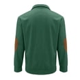 thumbnail image 4 of Quealent Men's Corduroy Sweatshirt Casual Long Sleeve Stand Collar Button Pullover Sweatshirts with Pockets (Green,5XL), 4 of 5