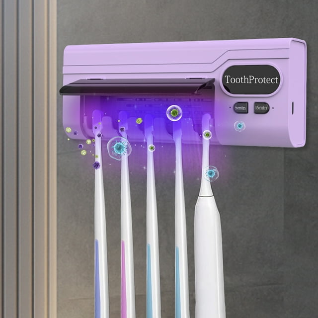 Toothbrush Sanitizer Punching Wall Mounted Toothbrush Automatic Toothpaste Device