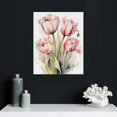 thumbnail image 4 of Nawypu Pale Pink Tulip Wall Art Artwork Decor - Chinese Ink Painting Aesthetics - 1 Piece HD Canvas Photo Prints Wall Decor, 4 of 4