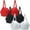 Black, variant on CQONEPT Push Up for Women Comfy Breathable Shaped Bra 3 Pack Lace Underwear,Red