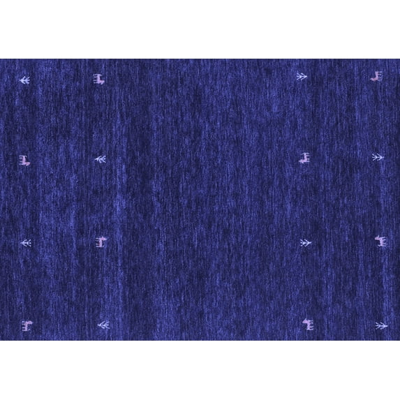 Ahgly Company Machine Washable Indoor Rectangle Abstract Blue Contemporary Area Rugs, 2' x 3'