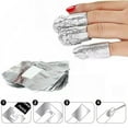 thumbnail image 3 of 50 Aluminium Foil Nail Art Soak Off Acrylic Gel Polish Nail Wraps Remover, 3 of 12