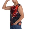 thumbnail image 3 of Pofeuu Artistic Dewdrop Rose Print Men's Muscle T-Shirt, Sleeveless, Muscle Tank, Classic Muscle Tee Top For Men Casual Sleeveless Muscle T-Shirt Trendy Clothes-Medium, 3 of 7