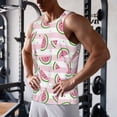 thumbnail image 5 of Honeii Watermelon Pattern Men's Workout Tank Top Casual Sleeveless Gym Muscle Shirts Bodybuilding Tee-XX-Large, 5 of 7