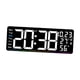 thumbnail image 2 of Reloj de pared digital con pantalla semanal, resistente, decorativo, calendario, despertador LED Blanco, 2 of 9