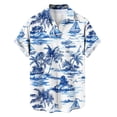 thumbnail image 3 of BRGZLK Men's Short Sleeve Hawaiian Shirt Floral Button Down Shirts Tropical Holiday Beach Shirts Lightweight Summer Tops, 3 of 5