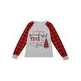 thumbnail image 3 of Matching Family Christmas Pajamas Family Pjs Tops Plaid Pants Matching Holiday Pajamas Set, 3 of 10