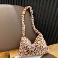 thumbnail image 3 of Animal Pattern Shoulder Underarm Bag Mujer Felpa Bolso con asa superior (2), 3 of 4