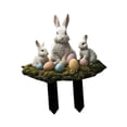 thumbnail image 3 of Eassers Rabbits Fiesta de Huevo Decorativo de Letrero de Jardín de Conejo para para Fiestas de Adornos en 2D Decoración para Jardinería Externa, 3 of 9