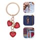 thumbnail image 4 of Llavero con forma de corazón de aleación de zinc, creativo, para colgar en el bolso, bolso, mochila, accesorios., 4 of 4