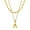 Gold - Double Layer, variant on Bestyle Gold Plated Initial Necklace Stylish 3D Twist Letter S Pendant Necklace Script Name Monogram Jewelry Gift for Women