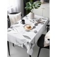 thumbnail image 6 of Gray Leaves Table Cloth, Spring Rustic Branches Botanical Waterproof Tablecloth for Rectangle Tables, Reusable Washable Fabric Table Cover for Restaurant Kitchen Dining Tables 60"x120", 6 of 6