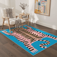 thumbnail image 6 of GENIMO 2'x3' Area Rug, Washable Non Slip Soft Tiger Print Indoor Door Mat for Entryway Kitchen Laundry Room, Aqua Pink, 6 of 7