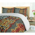 thumbnail image 5 of Ambesonne Geometric Duvet Cover Sets, Grey Rounds in Border, 2-King, Marigold Orange, 5 of 7