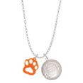 thumbnail image 1 of Delight Jewelry Acrylic Small Paw Orange To the World You are a Mother Locket Necklace, 1 of 4