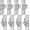 Silver-4Pack, variant on Heavy Duty Gate Hinges, 4Pack High Strength Steel with Electroplated Finish, 600LB Load Capacity, Thick 6mm Black Hinges for Farm Gates, Fences, Barns, Sheds & Outdoor Gates