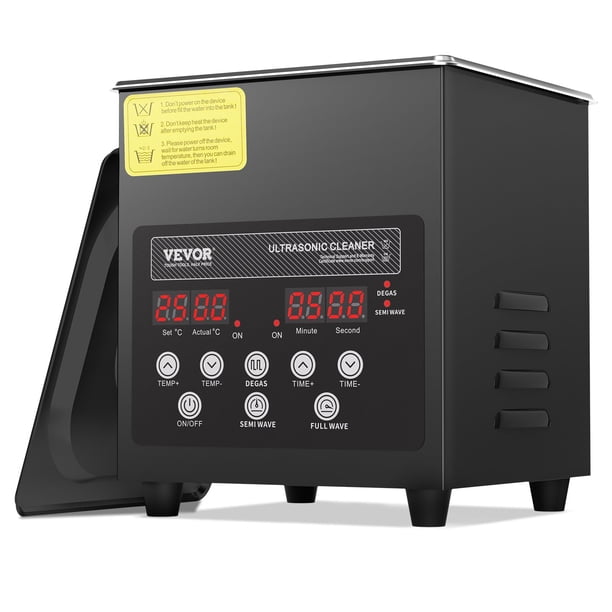 Limpiador ultrasónico VEVOR, 2 litros, con calentador y temporizador, 60 W, 40 kHz