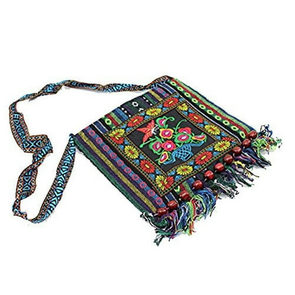Ethnic handicrafts multicolored embroidered shoulder bag New