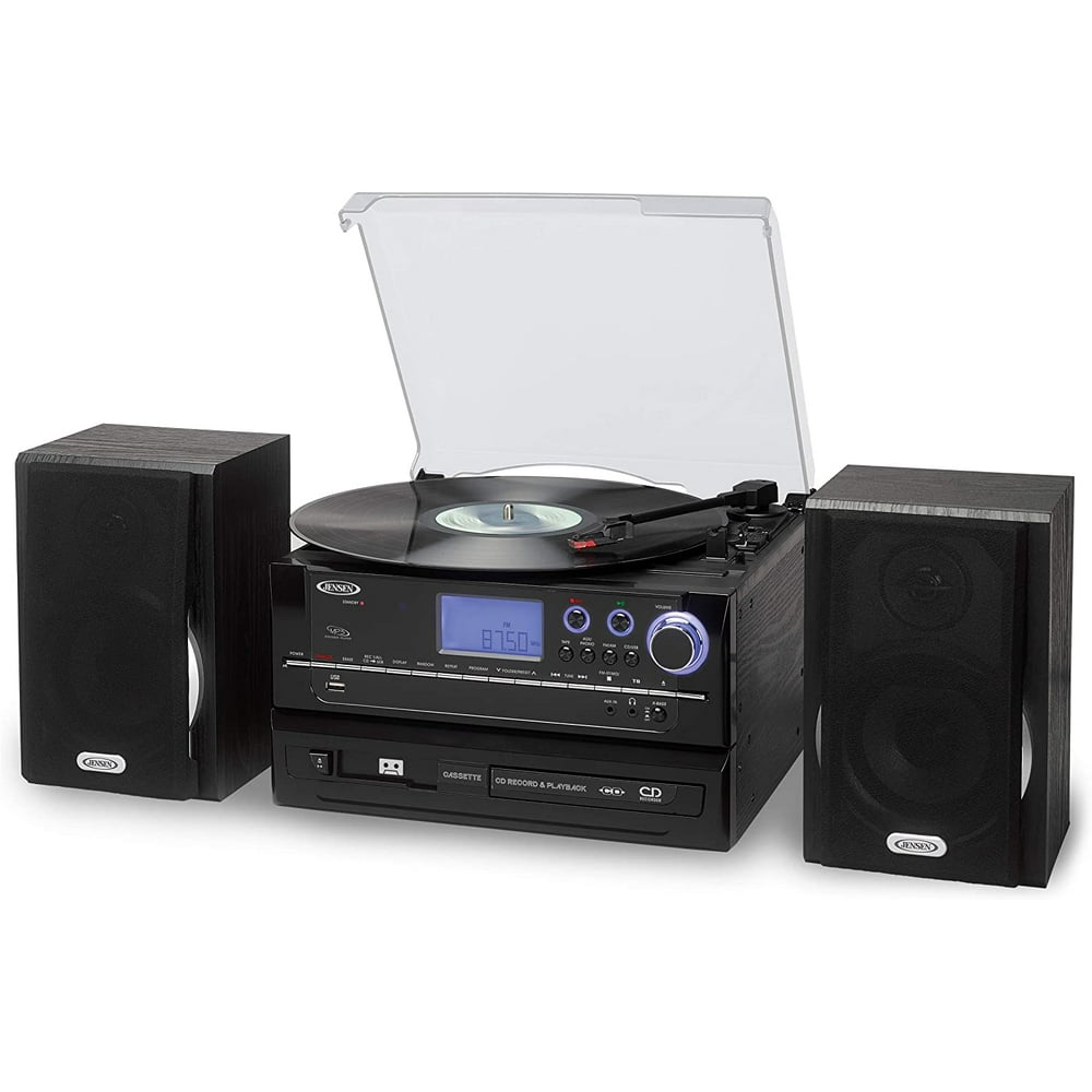 Jensen 3Speed Stereo Turntable Cd Recording System With Cassette