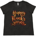thumbnail image 3 of Inktastic Happy Thanksgiving with Leaf Arrow in Fall Colors Women's Plus Size T-Shirt, 3 of 5
