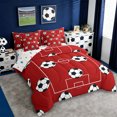 thumbnail image 2 of Erosebridal Football Sport Court 7-Piece Bedding Comforter Set,Soccer Ball Games King Bedding Sets For Kids Boys,Reversible, 2 of 7