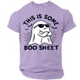 thumbnail image 2 of Mens Halloween Shirts Ghost Pumpkin Print Crew Neck Scary Tees Bat Graphic Short Sleeve Cute Spooky Costumes M, 2 of 5