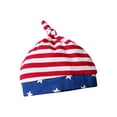 thumbnail image 4 of Licupiee My 1st 4th of July Outfits Newborn Baby Boy Short Sleeve Bowtie Romper+Flag Star Shorts+Hat 3Pcs Clothes Set, 4 of 6