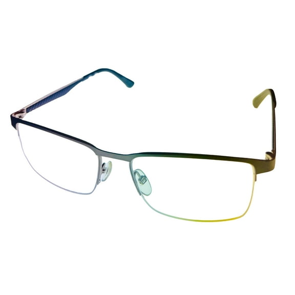 Fila Mens Brushed Silver Rectangle Plastic Metal Eyewear Frame VF9969 0S80. 54mm