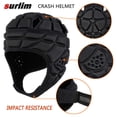 thumbnail image 3 of Casco protector de cabeza Surlim Rugby Soccer Scrum para niños, negro, 3 of 5