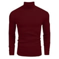 thumbnail image 1 of Xfvqtps Chandail Homme Décontracté Uni Épaissi Tricoté chandail à Manches Longues Col Roulé, 1 of 7