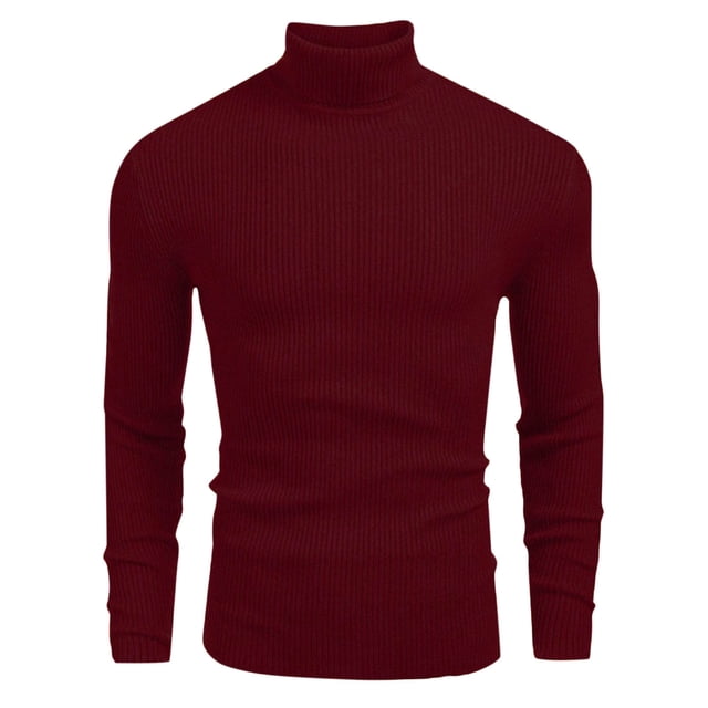 Weiqiqre Chandail à Col Roulé Coupe Ajustée Chandail à Col Roulé pour Hommes Chandail à Manches Longues Chandail Thermique