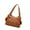 Brown, variant on Women's Punk Rivet Studded Purse PU Underarm Satchel Shoulder Handbag