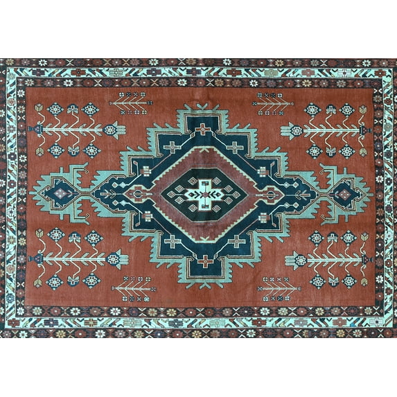 Ahgly Company Indoor Rectangle Persian Light Blue Traditional Area Rugs, 8' x 12'