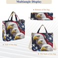 thumbnail image 6 of FORMRS Womens Corduroy Tote Bag Crossbody Shoulder Handbag with Pocket, American Eagle Pattern, 6 of 7