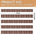 thumbnail image 3 of 5 Rolls Christmas Ribbon 1.5 inch Wide Decorative Ribbon for Gift Wrapping and Holiday Decorations Vibrant Tribal Pattern, 3 of 7
