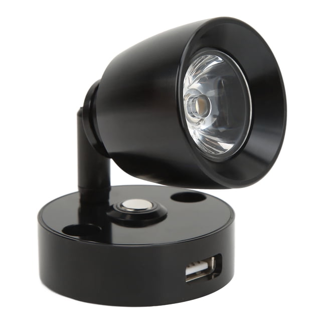 LED RV Spotlight Reading Light, LED Swivel Reading Light, RV LED Reading Light Press Dimming Switch USB Port Wall Mount Car Interior Light For Boat