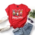 thumbnail image 2 of JeashCHAT Easter Shirts for Women Bunny Rabbit Egg Gnome Print Fashion Women Easter Bunny Print Short-Sleeved Round Neck Novelty Graphic Tops, 2 of 3