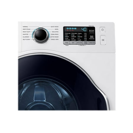 Samsung - 2.2 Cu. Ft. High Efficiency Stackable Front Load Washer with Steam - White