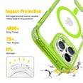 thumbnail image 4 of Allytechgroup Clear Phone Case for Apple iPhone 15 Pro Max, Shockproof TPU & PC iPhone 15 Pro Max Cover Anti-Scratch Transparent iPhone 15 Pro Max Case Compatible with MagSafe Accessories,Cleargreen, 4 of 5