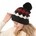 thumbnail image 1 of PEIXUN Grosse Maille Torsadée Doublée de Fausses Pompons, 1 of 4