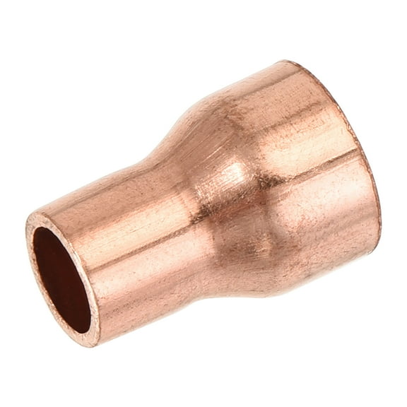 Uxcell Reducing Copper Coupling Fitting Straight with Sweat End, 3/8 x 1/4 Inch ID for Refrigeration Adapter