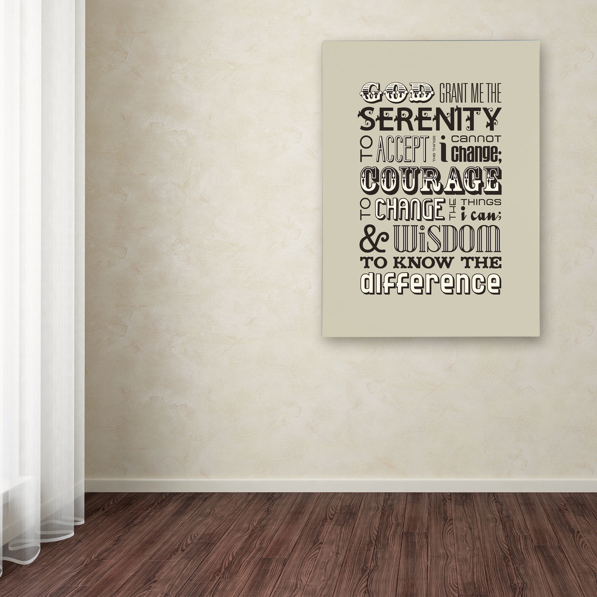 Trademark Fine Art "Serenity Prayer II" Canvas Art by Megan Romo