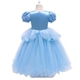thumbnail image 6 of Avrntaa Princess Dress for Little Girls Floral Trim Tulle Dresses Birthday Party Ball Gown for 3-12Y, 6 of 7