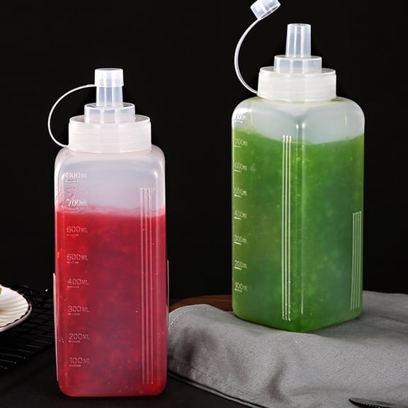 SPRING PARK 800ml Condiment Squeeze Bottle Plastic Squeeze Bottles Sauce Bottle for Ketchup, Mustard, Olive Oil, Glue