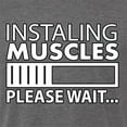 thumbnail image 5 of Wild Bobby Installing Muscles Please Wait Gym/Workout Men Premium Tri Blend Tee, Dark Heather, Medium, 5 of 5