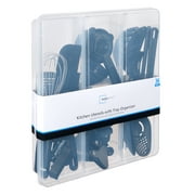 Mainstays 36 Piece Kitchen Gadget Set with Kitchen Cooking Utensils, and Drawer Organizer, Black
