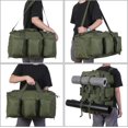 thumbnail image 4 of LuckySunDecorQZ 55L luggage bag with compartments and straps, suitable for men, large-sized sports and fitness luggage bag, suitable for weekend travel and camping (Green), 4 of 15