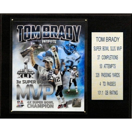 Tom Brady New England Patriots Pictures - C&I Collectables NFL 12x15 Tom Brady New England Patriots Super Bowl XLIX MVP Plaque