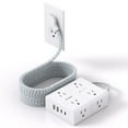 thumbnail image 1 of Protector contra sobretensiones Power Strip One Beat de 20 pies con 8 enchufes y 4 USB, 1 of 6
