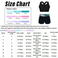 thumbnail image 7 of Hansber Kids Girls 2 Piece Dance Sport Outfit Crop Top with Shorts Set for Gymnastics Dancing or Geometric Black 8, 7 of 7